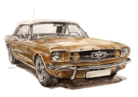 Ford Mustang 1965 Poster / Typographic Reproduction – Poster | Canvas Wall Art Print - John Sneaker