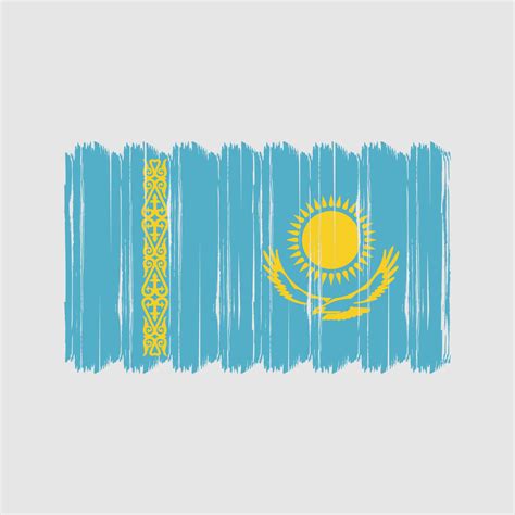 Kazakhstan Flag Brush Vector. National Flag Brush Vector Design 11473605 Vector Art at Vecteezy