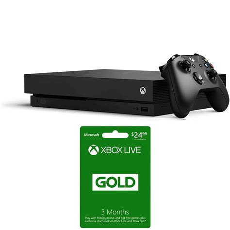 Microsoft Xbox One X 1TB Console Bundle with Xbox Live 3 Month Gold Membership - Walmart.com ...