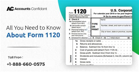 IRS Form 1120 (A Complete Guide) | Accounts Confidant