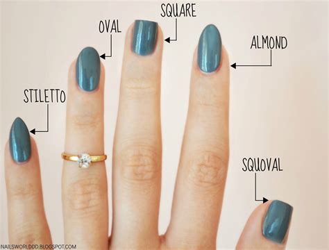 NAILS WORLD: 5 DIFFERENT NAIL SHAPES