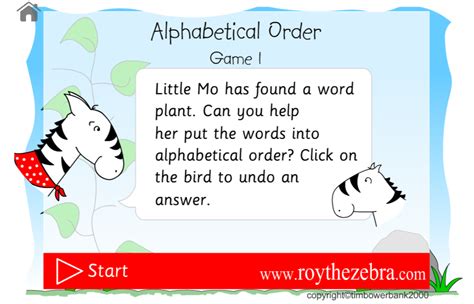 Alphabetical Order Game