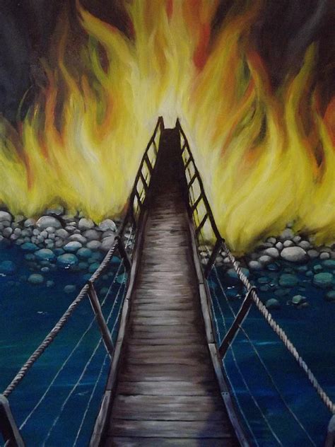 Burning Bridges Painting by Rachel Parry