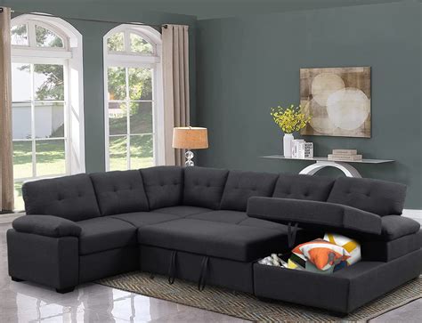 Buy er Couches for Living Room Fabric Sectional Sofa 6 Seater Couch Sectional Furniture Set with ...