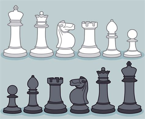 Chess Pieces Set Vector Vector Art & Graphics | freevector.com