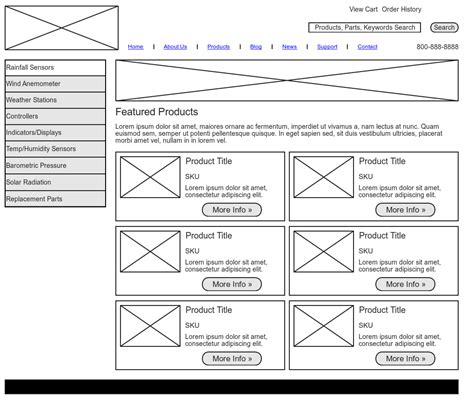 Beautiful Website Wireframe