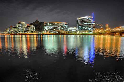 "Tempe Town Lake at night" by mkdexter | Redbubble