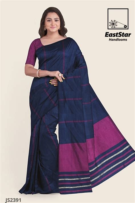 Navy Blue Handlooms Silk Saree JS2391 – East Star Handlooms