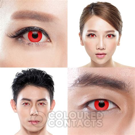 Red Vampire Halloween Colored Prescription Contact Lenses