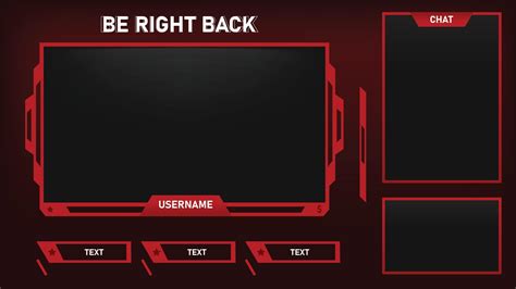 Stream overlay Be Right Back Screen Red and Black theme 3806767 Vector Art at Vecteezy