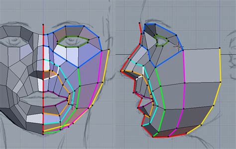 Low Poly Face Topology