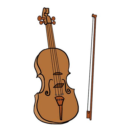 How to Draw a Violin - Really Easy Drawing Tutorial