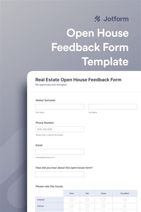 open house feedback form template Open House Forms, First Names, Feedback, House Guests, Real ...