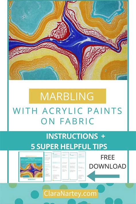 Marbling with Acrylic Paint on Fabric | CLARA NARTEY |Unlock Your ...