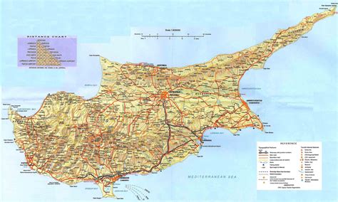 Cyprus beach map - Cyprus beaches map (Southern Europe - Europe)