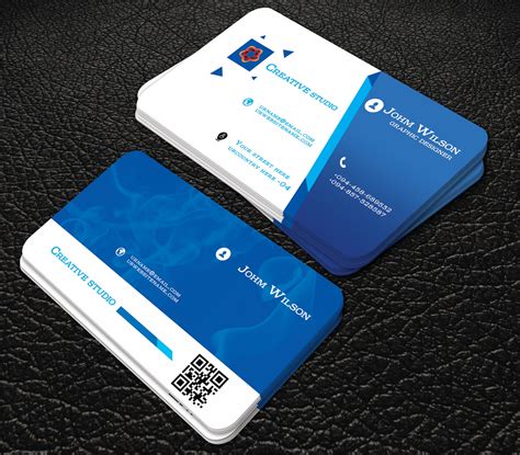 free download blue colour business cards - Creative free cards templates