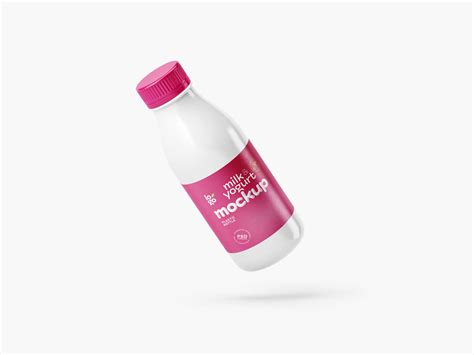 Yogurt Plastic Bottle Mockup - Mockup World