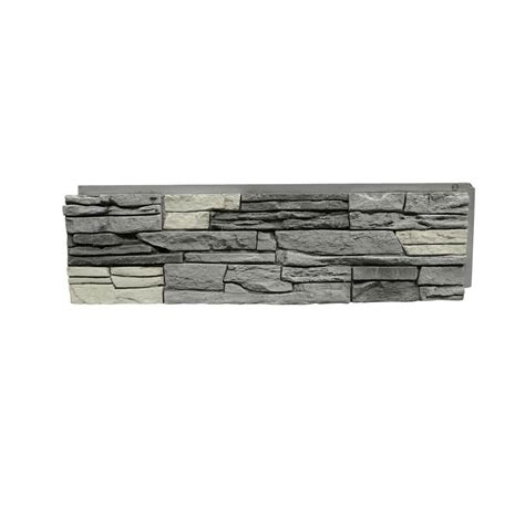 GenStone 42 in. x 12 in. Stacked Stone Northern Slate Faux Stone Siding ...