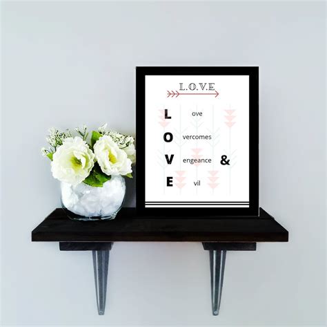 Love Printable Wall Art, Home Decor, Wall Art Prints, Printable Quotes, Love Overcomes Wall Art ...