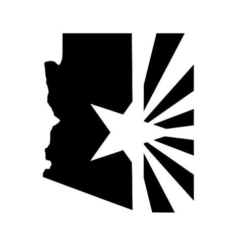 arizona flag black and white - Clip Art Library