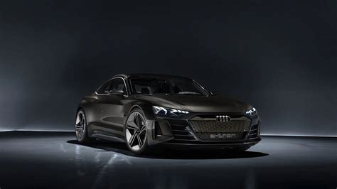 Audi e-Tron GT 2020 black color front side view 4k uhd concept cars upcoming electronics cars ...