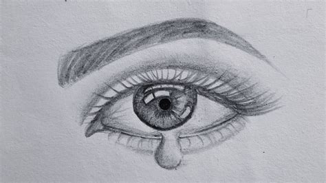 How To Draw An Eye With Teardrop For Beginners Pencil Sketch Drawing | Images and Photos finder