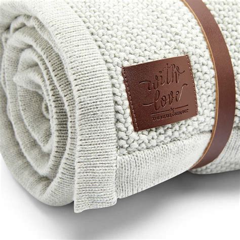 The Little Green Sheep Organic Knitted Fleece Baby Blanket in Dove ...