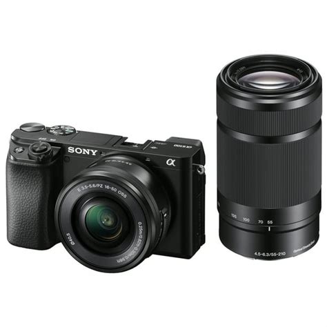 Sony Alpha 6100 APS-C Mirrorless Camera + 16-50mm + 55-210mm Lenses ...