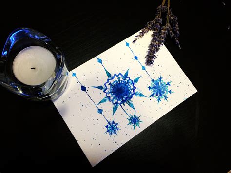 Watercolor snowflakes Tutorial - Life-athon