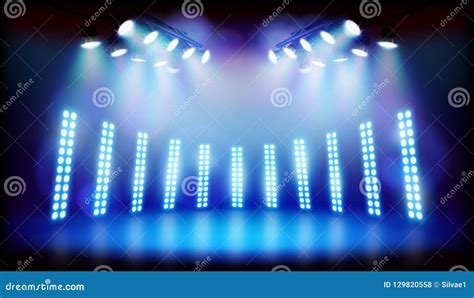 Light Effects on the Stage. Vector Illustration. Stock Vector - Illustration of effect ...