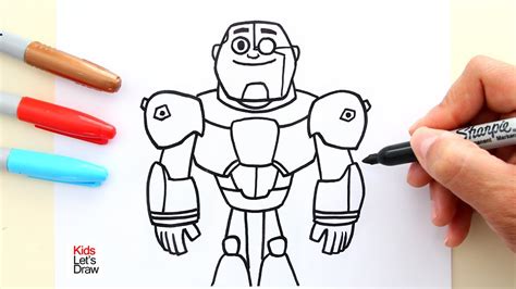 How to draw CYBORG (Teen Titans Go!) | Cómo dibujar a Cyborg de Los Jóvenes Titanes