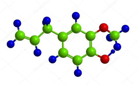 Molecular structure of Eugenol, 3D rendering Stock Photo by ©Raimund14 117054814