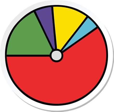 sticker of a cute cartoon pie chart 11303555 Vector Art at Vecteezy