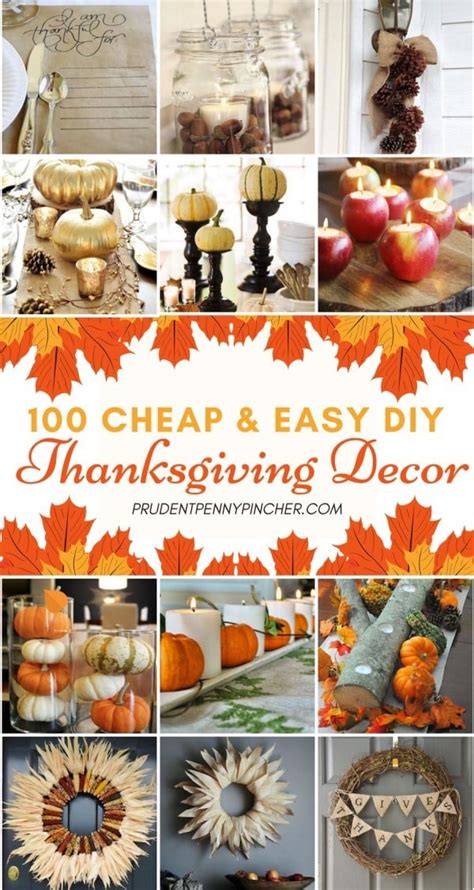 100 Cheap and Easy DIY Thanksgiving Decorations - Prudent Penny Pincher