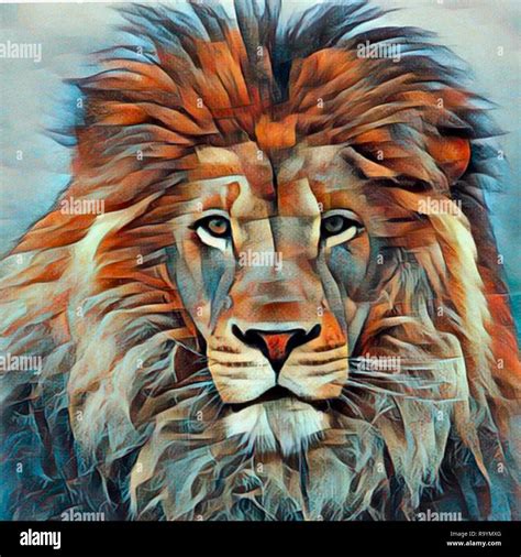 lion painting face Stock Photo - Alamy