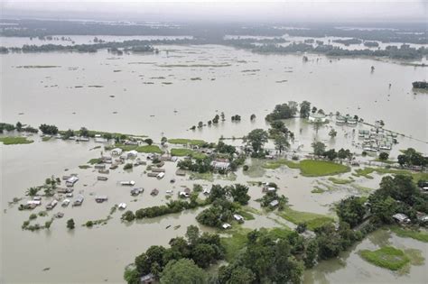 An island in the Brahmaputra river floods in Majuli, India, Sept. 24. | Places to see, Aerial ...