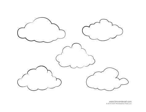 Clouds Template Printable