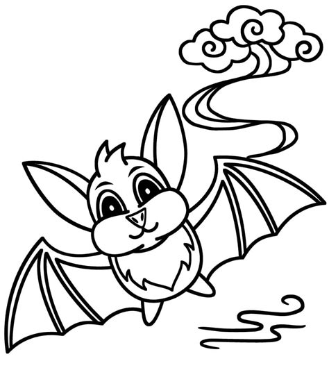 Happy Bat coloring page - Download, Print or Color Online for Free