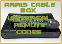 Arris Cable Box Universal Remote codes