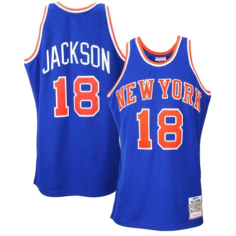 Mens New York Knicks Phil Jackson Mitchell & Ness Royal Blue 1972-73 Authentic Basketball Jersey