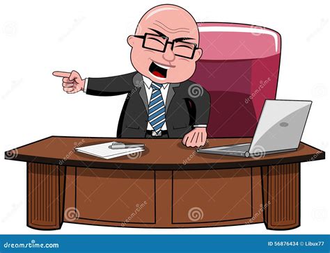 Angry Boss Cartoon Vector Illustration | CartoonDealer.com #28221004