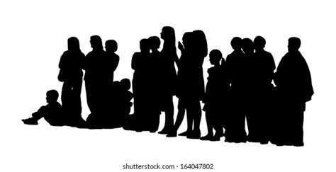 Black Silhouette Large Group Different People Stock Illustration 164047802 | Shutterstock