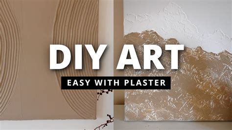 DIY PLASTER WALL ART - 3 Easy Textured Art DIYs - YouTube