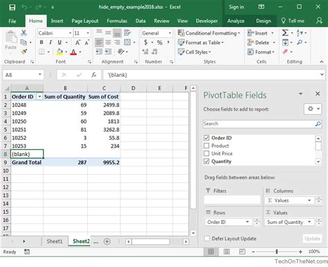 How Do I Stop A Pivot Table From Counting Blank Cells In Excel | Brokeasshome.com