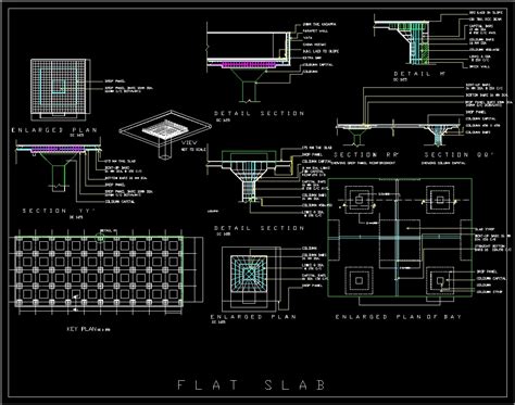 Detail Column Reinforced Concrete Slab Dwg Detail For Autocad Designs Cad - Riset