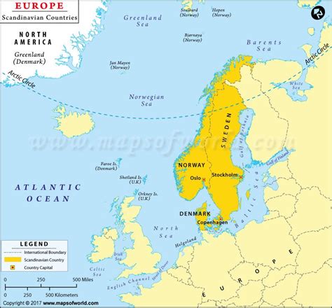 Map Of Europe And Scandinavia - Coastal Map World