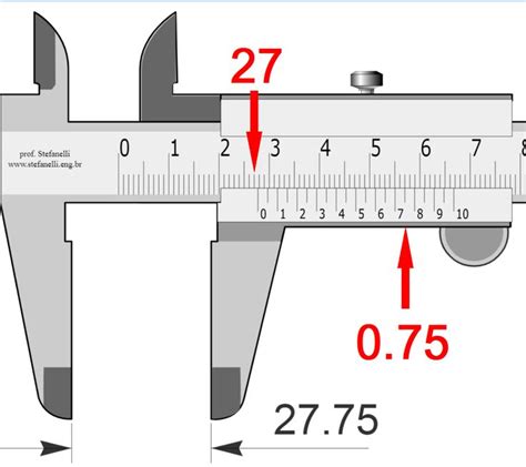 an image of a caliper with numbers on it and arrows pointing in different directions