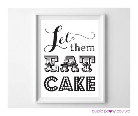 Let Them Eat Cake Sign Print Poster Printable Wedding Decor INSTANT DOWNLOAD 8x10 - Etsy