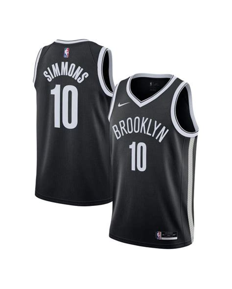 Nike Synthetic Ben Simmons Black Brooklyn Nets 2021/22 Swingman Jersey ...