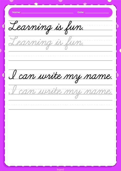 Cursive Handwriting Worksheet | Sentences for Teachers | Perfect for ...